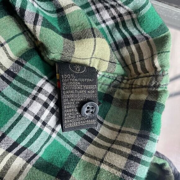 Joe's Jeans Men's Chambray Plaid Long Sleeve Button Up Shirt Gray Size Large - Picture 10 of 12